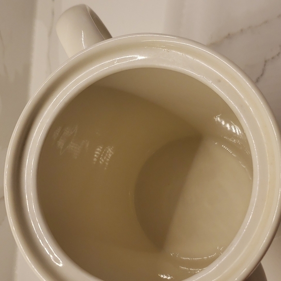 𝅺vintage Tim Horton's Coffee Tea Pot White Brown lid 5"h x 9"w - Picture 7 of 11